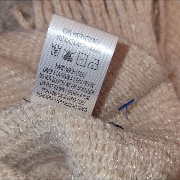 NWOT GENTLE Fawn Tristan Sweater Poncho Fringe Grey Gray Cream OS - Picture 8 of 9